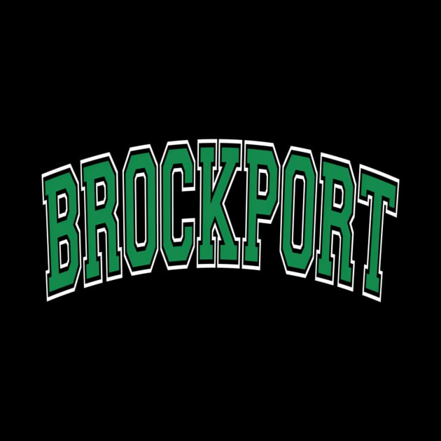 Brockport Ny New York Varsity Style Green Text by SnugFarm