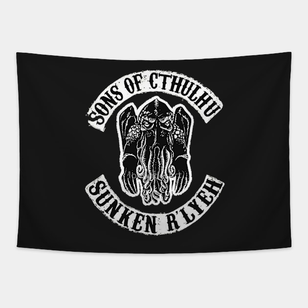 Sons of Cthulhu - Sunken R'lyeh Tapestry by Edgeofnowhere