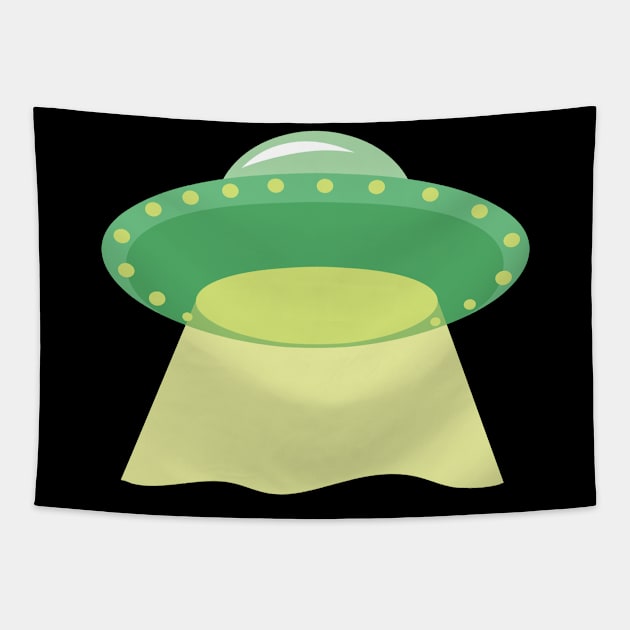 Green Spaceship Tapestry by holidaystore