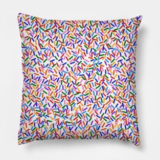 Rainbow Sprinkles Pattern Pillow