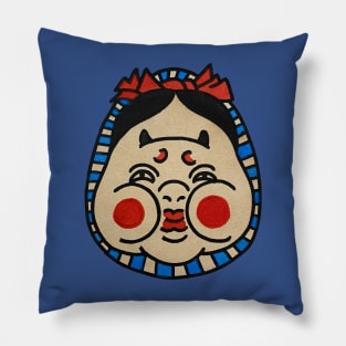 Traditional Tattoo Japanese face kuniyoshi head Pillow