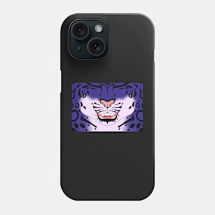 Violet Snow Leopard Face Phone Case