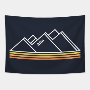Alta Utah Retro Vintage Mountain Tapestry