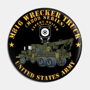 M816 Medium Wrecker Truck - OD - Left Rear Oblique - w Expert Driver Badge  X 300 Pin