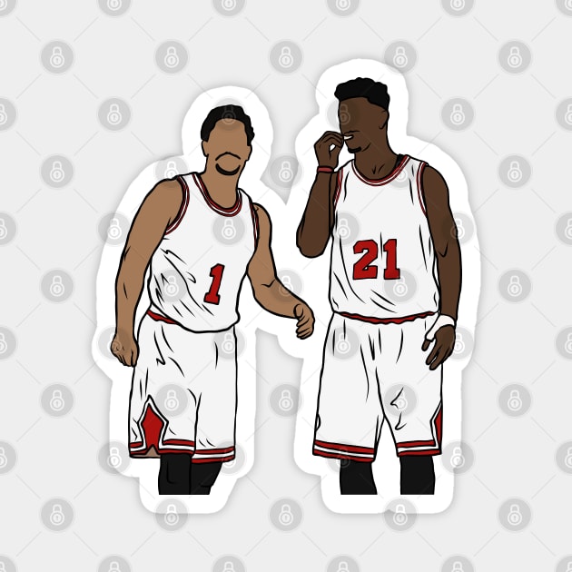 D Rose and Jimmy Magnet by rattraptees