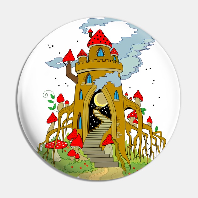 Fairyland kingdom Pin by Artist Natalja Cernecka