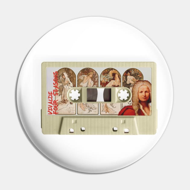 Vivaldi Four Seasons Cassette Pin by Oldies Goodies!