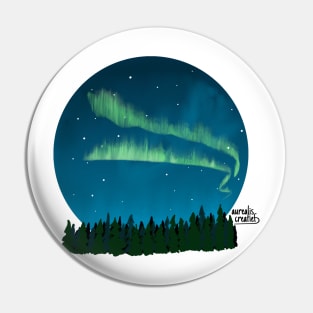 Beautiful northern lights night Pin