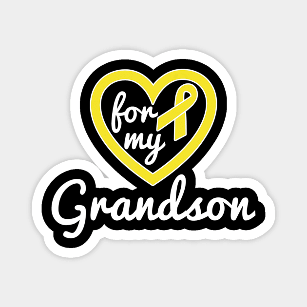 Sarcoma Cancer Shirt for Grandson Ribbon Awareness Products Magnet by ChristianCrecenzio