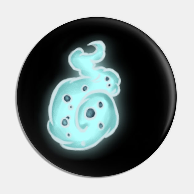 Ghost Flame Blue Pin by TheRobCalledZeus