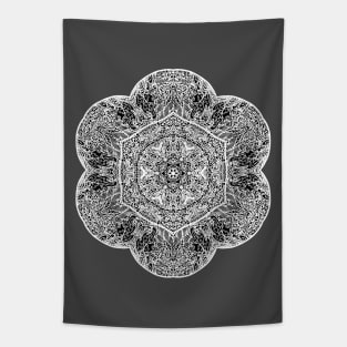 Forest Mandala - White Tapestry