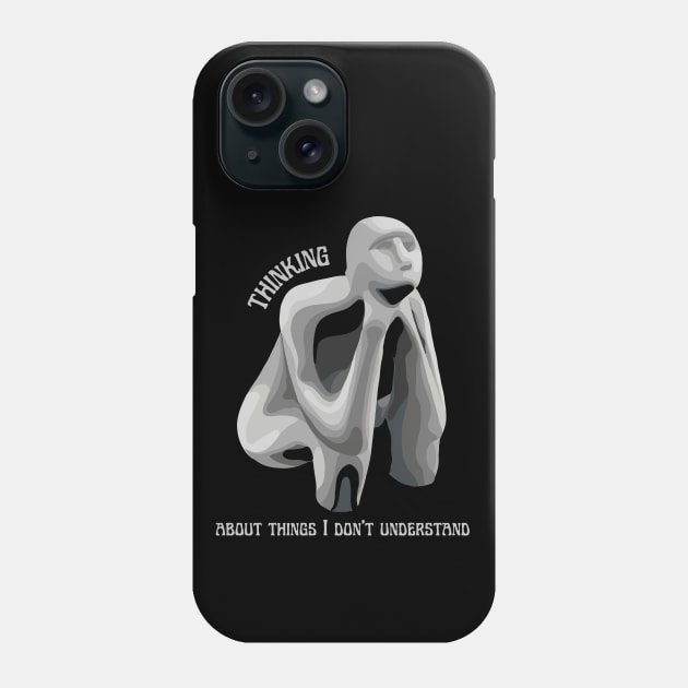Prehistoric Pop Art Thinker Phone Case by Slightly Unhinged