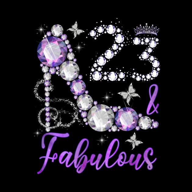 23 And Fabulous 23rd Birthday Diamond High Heels Crown by street shop
