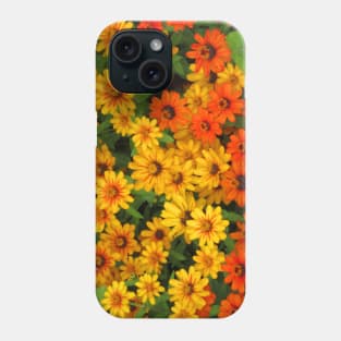 colorful blooming flowers, garden, blooms, petals Phone Case