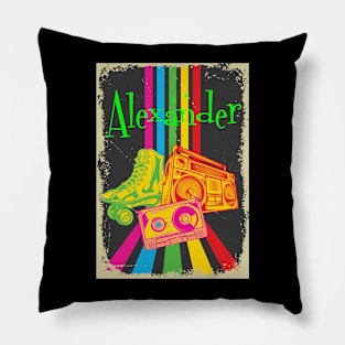 Alexander Vintage 80's Skates Boombox Pillow