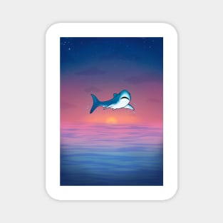 Sunset Shark Magnet