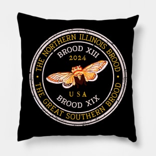 Cicada 2024 Event Brood XIX & XIII Emergence Pillow