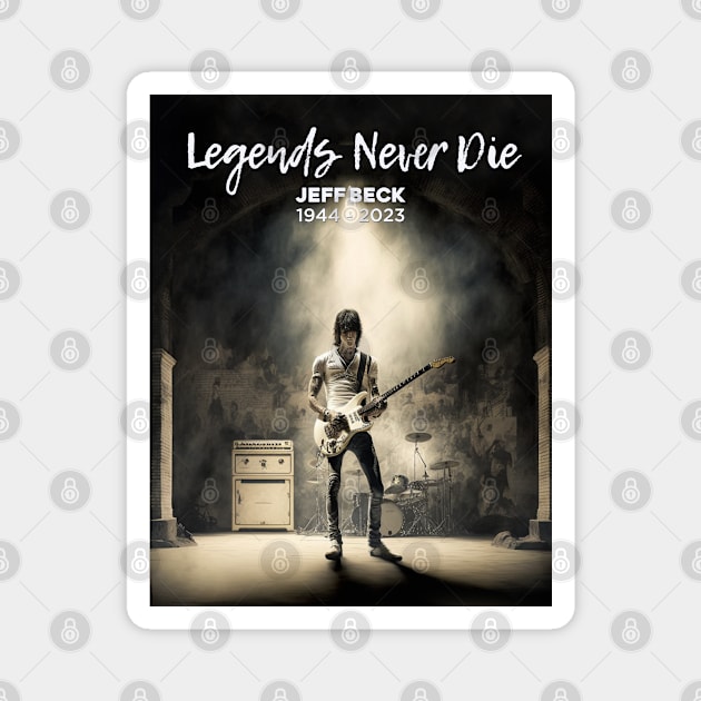 Jeff Beck No. 2: Legends Never Die , Rest In Peace 1944 - 2023 (RIP) Magnet by Puff Sumo