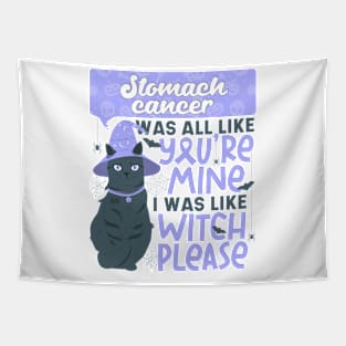 Funny Stomach Cancer You're Mine Witch Please Halloween Cat Tapestry