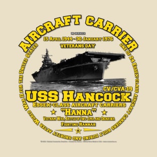 USS Hancock CV-19 Aircraft Carrier Veterans T-Shirt