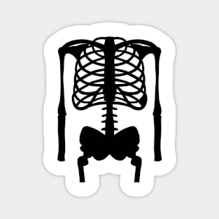 BLACK Skeleton Illustration Magnet