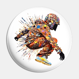 Skateboard Sport Game Champion Competition Abstract Pin