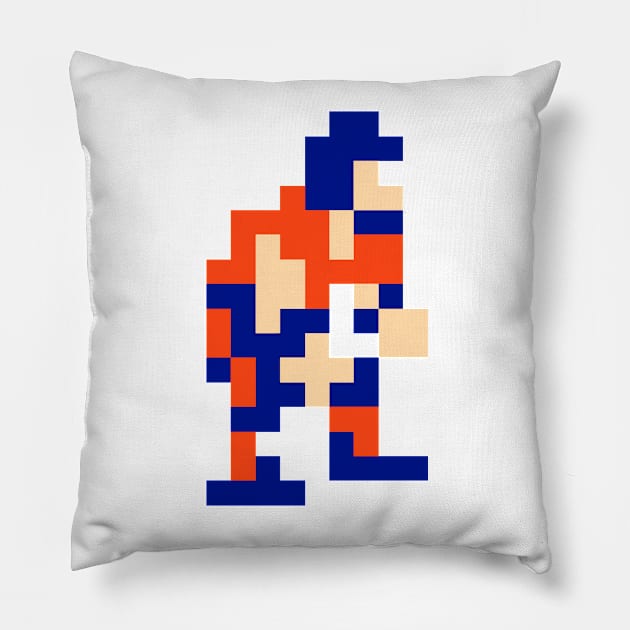 8-Bit Linebacker - Denver (Throwbacks) Pillow by The Pixel League