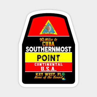 Key West Florida Buoy Sounthernmost Point USA Marker Conch Republic Magnet