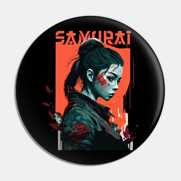 Cyberpunk Samurai Pin by vamarik