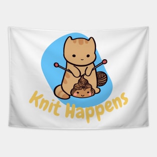 Knit Happens Funny Cat Tapestry