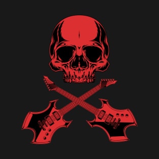 Skull Guitars Heavy Metal Fan T-Shirt