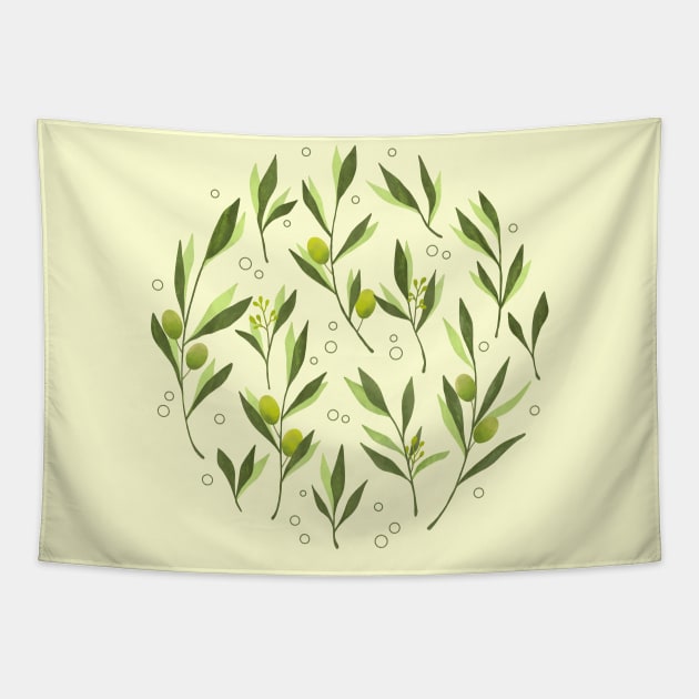 Green Olive Tapestry by Tebscooler