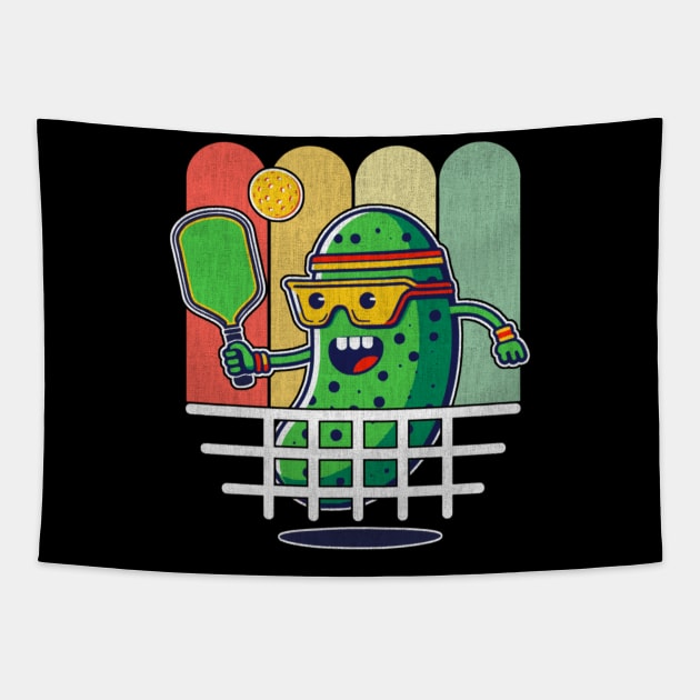 Pickle Playing Pickleball, Pickleball lover Tapestry by rhazi mode plagget