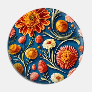 Floral Mosaic: Vibrant and Colorful Design Pin