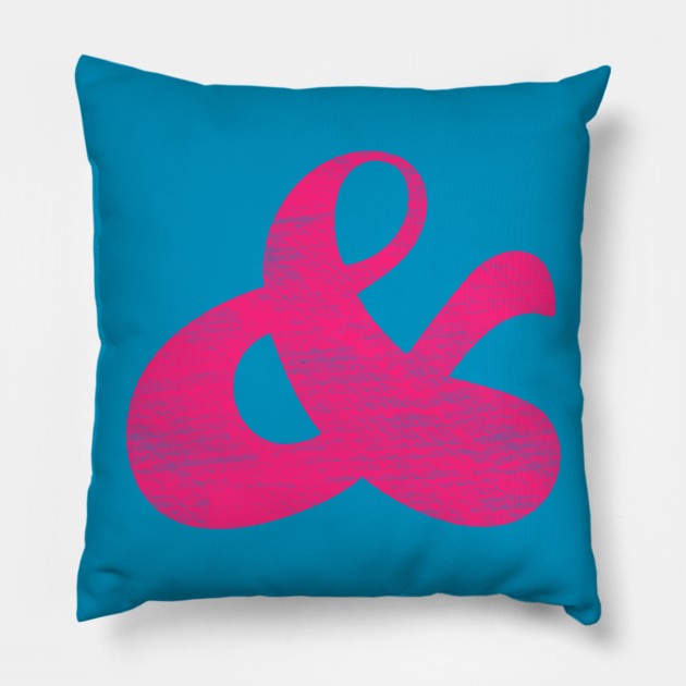 Distressed Pink Arabesque Ampersand Pillow by terrybain