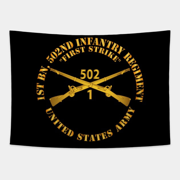 1st Bn 502nd Infantry Regt - First Strike - Infantry Br Tapestry by twix123844