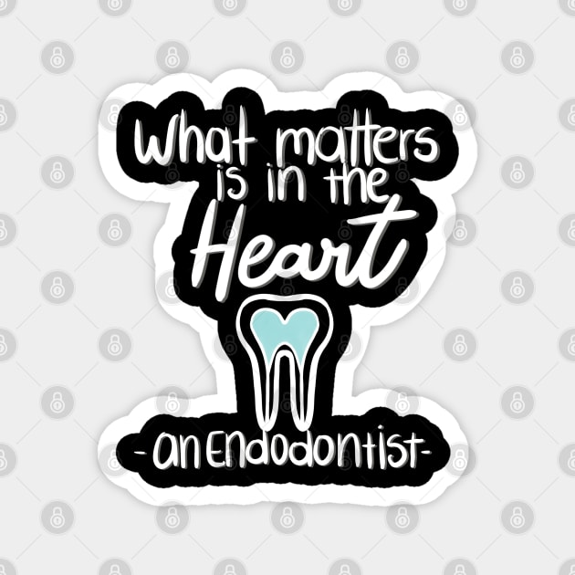What matters is in the Heart (dark blue) Magnet by Happimola