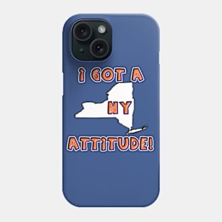 New York Attitude~orange and blue Phone Case