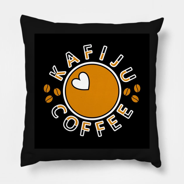 Kafiju Coffee Black Pillow by Penciligram
