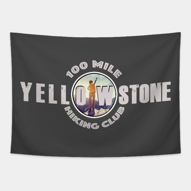 100 MILE HIKING CLUB Yellowstone National Park - backcountry hiking Tapestry by Smyrna Buffalo