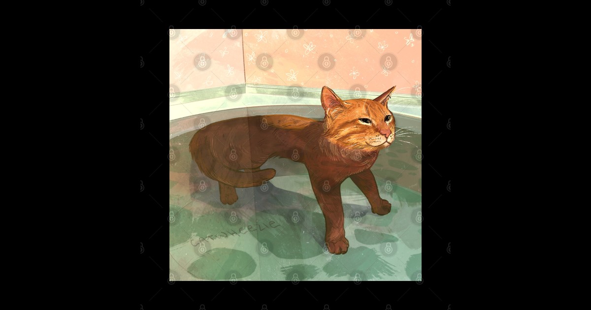 Unbothered. Moisturized. WellHydrated Cats Posters and Art Prints