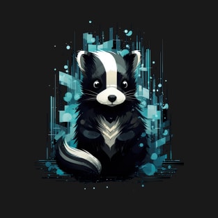 Adorable Skunk Delight - Charming Wildlife Art T-Shirt