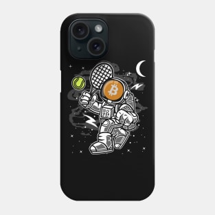 Astronaut Tennis Bitcoin BTC Coin To The Moon Crypto Token Cryptocurrency Blockchain Wallet Birthday Gift For Men Women Kids Phone Case