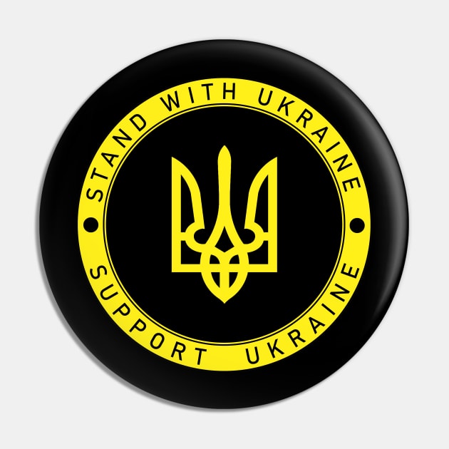 Ukrainian Trident Stand With Ukraine Pin by Ankerd