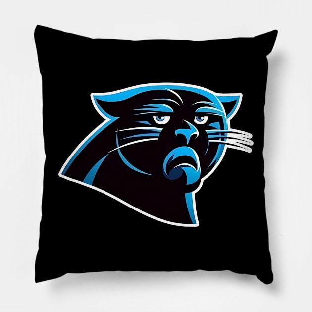 Sad Carolina Panther Pillow by The Badin Boomer