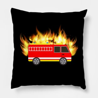 Fire Engine Flashing Blue Light Service Pillow