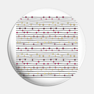 Geometric Line Art Pattern - Horizontal Retro Sunrise Pin