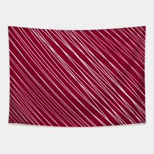 Striped-pattern, red, white, simple, minimal, minimalist, lined-pattern, stripe, modern, trendy, basic, digital, pattern, abstract, lines, line, line-art, jewel-color, Tapestry