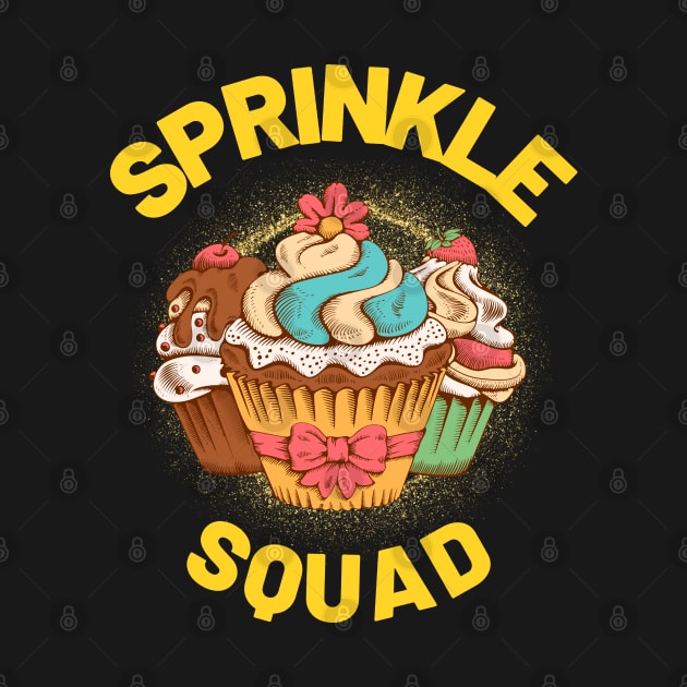 Sprinkle Squad Cool Cupcakes Lover Matching Birthday Party by AE Desings Digital