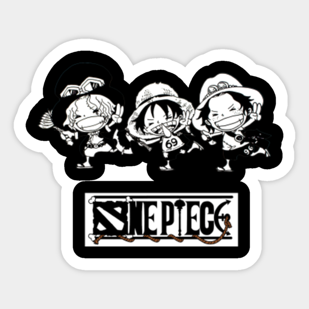 One Piece Triplet Luffy Ace Sabo One Piece Sticker Teepublic